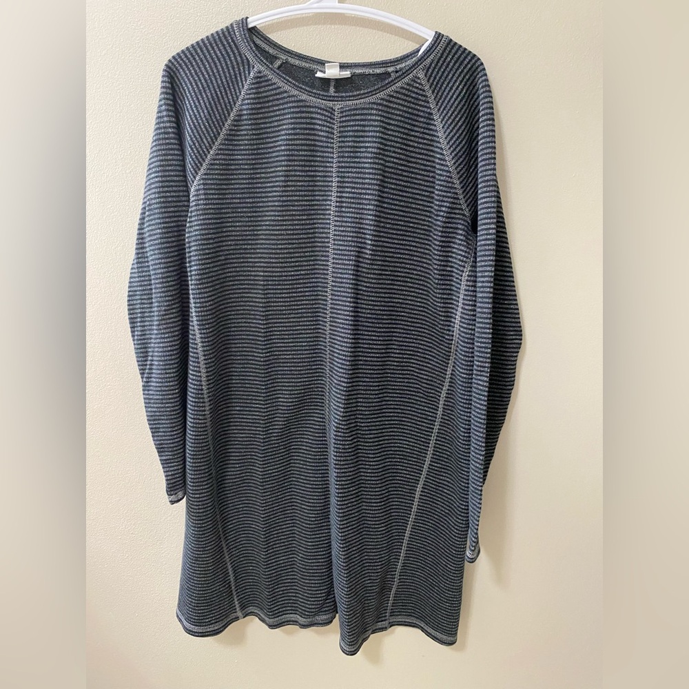 J.Jill tunic dress women's medium striped long sleeve comfort modest